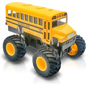ArtCreativity 5 Inch Monster School Bus, Super Monster Bus with Pullback Mechanism, Diecast Monster Truck Bus for Kids, Big Wheels Monster Truck Toys, Play Vehicle Gifts for Boys