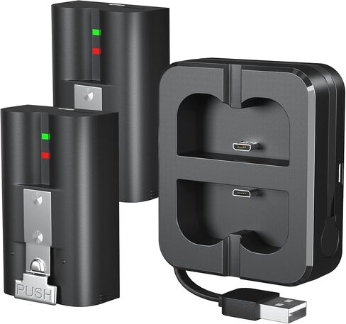 3 Packs 6040mAh Replacement Battery and Dual USB Charging Station Compatible with Ring, for Video Doorbell 2/3/4 and Spotlight Cam Battery 3.65V Lithium-Ion Batteries (Not for Stick Up Cam) in Kuwait