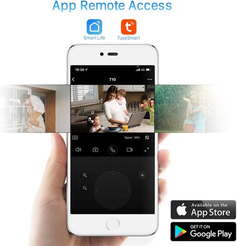 كاميرا Eversecu 1080P 2.0MP لاسلكية لمصباح الإضاءة PTZ مع موصل E27، تتبع الحركة التلقائي، صوت ثنائي الاتجاه، رؤية ليلية، تطبيق Tuya Smart Life App WiFi IP PTZ CCTV (عبوتان) in Saudi Arabia
