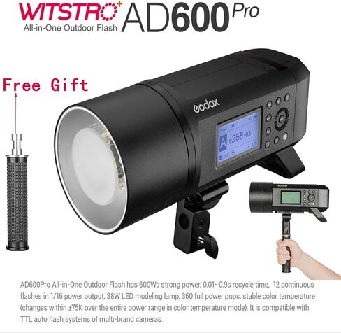 Godox AD600 Pro Godox AD600Pro Godox Flash لكاميرا Canon، مع مشغل فلاش Godox XProII-C، نظام X لاسلكي مدمج Godox 2.4G، فلاش خارجي 600Ws TTL مع بطارية ليثيوم أيون HSS 1/8000s ضوء ستروب in Saudi Arabia