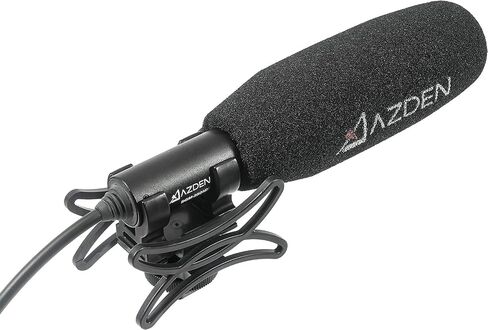 Azden SGM-250MX Professional Compact Cine Shotgun Microphone with Mini XLR Output | 6.02 Compact Shotgun, 13 Hardwired Mini-Xlr, DC 11-50v Phantom, Supercardioid, Includes Smh-X Shockmount, Windscreen, Pouch in Saudi Arabia