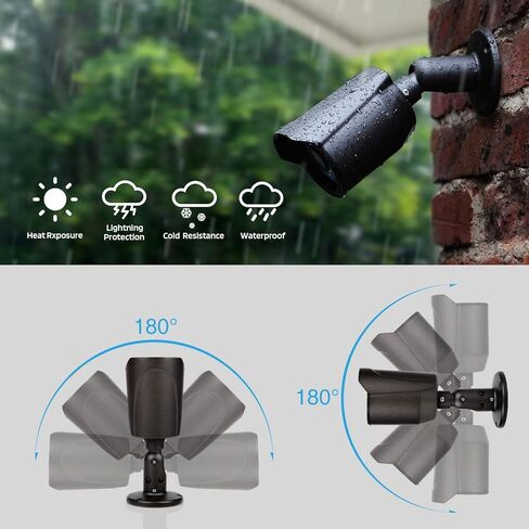 كاميرا أمان خارجية Lifoarey 5MP HD إضافية، كاميرا CCTV سلكية TVI/CVI/AHD/CVBS، تدعم مراقبة التسجيل على مدار الساعة طوال أيام الأسبوع، متوافقة مع DVR 5MP/4K، مقاومة للطقس، غلاف معدني، رؤية ليلية 75 قدم in Kuwait