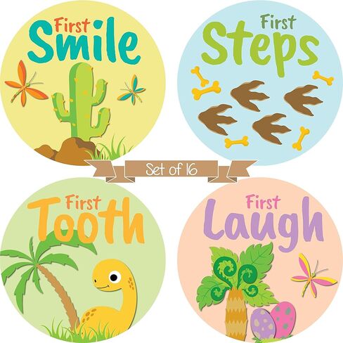ملصقات للأولاد بصورة ديناصور بيبي مايلستون ملصقات الأطفال الشهرية 12 ملصقات معلم للفتاة الصغيرة، ملصقات مايلستون للأولاد أو البنات، ملصقات شهرية للآباء الجدد in Kuwait