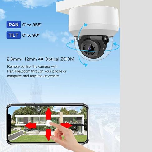 متوافق مع كاميرا Hikvision 4K PTZ 8MP بالألوان الكاملة PoE IP، عدسة تكبير بصري 5X 2.7~13.5 مم، اكتشاف الإنسان/المركبة بالذكاء الاصطناعي، رؤية ليلية ملونة بأضواء كاشفة بطول 98 قدمًا، صوت ثنائي الاتجاه، SD(512 جيجابايت)، IP67(2386IRC PTZ) in Kuwait