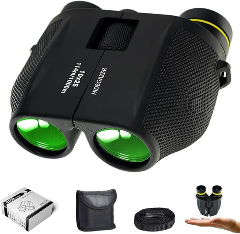 Binoculars for Adults and Kids, Compact Binoculars High Powered 10x25, Hunting Binoculars for Bird Watching Hiking Concerts Sports, Night Vision binoculares de Largo alcance Vision nocturna in Kuwait