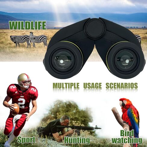 Binoculars for Adults and Kids, Compact Binoculars High Powered 10x25, Hunting Binoculars for Bird Watching Hiking Concerts Sports, Night Vision binoculares de Largo alcance Vision nocturna in Kuwait