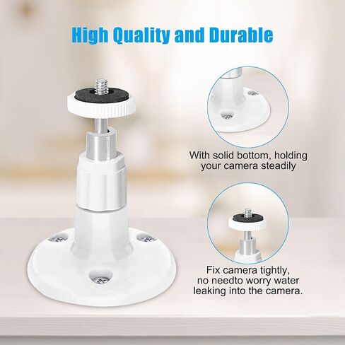 Alerktify 3 Pack Wall Mount Bracket for Stick Up Cam & Indoor Cam, 360 Degree Adjustable Mount, Perfect View Angle for Surveillance Camera System in Saudi Arabia