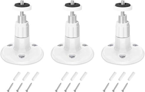 Alerktify 3 Pack Wall Mount Bracket for Stick Up Cam & Indoor Cam, 360 Degree Adjustable Mount, Perfect View Angle for Surveillance Camera System in Saudi Arabia