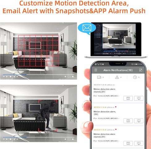 كاميرا Brillcam Oudoor IP، رؤية ليلية 85 قدمًا، كاميرا PoE بدقة 5 ميجابكسل، كاميرا أمان داخلية، عدسة 2.8 مم، ضوء كشاف، فتحة ميكروفون/SD مدمجة، بطاقة SD سعة 128 جيجابايت (غير متضمنة)، كشف الإنسان/التطفل/الحركة in Kuwait