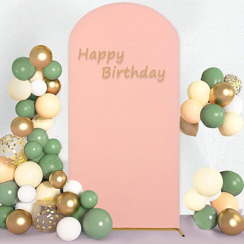 Dusty Blue Arch Cover 7.2FT Spandex Fitted Wedding Arch Covers Round Top Arch Cover Backdrop Fabric for Balloon Arch Stand Cover Chiara Backdrop Cover for Baby Shower Birthday Party Decor in Saudi Arabia
