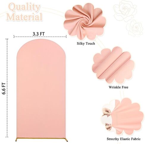 Dusty Blue Arch Cover 7.2FT Spandex Fitted Wedding Arch Covers Round Top Arch Cover Backdrop Fabric for Balloon Arch Stand Cover Chiara Backdrop Cover for Baby Shower Birthday Party Decor in Saudi Arabia