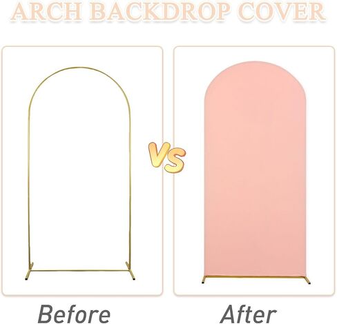 Dusty Blue Arch Cover 7.2FT Spandex Fitted Wedding Arch Covers Round Top Arch Cover Backdrop Fabric for Balloon Arch Stand Cover Chiara Backdrop Cover for Baby Shower Birthday Party Decor in Saudi Arabia