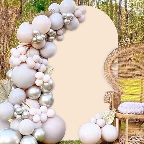 Yellow 7.2FT Stretchable Polyester & Spandex Arch Cover - Backdrop for Wedding, Baby Shower, Garden Decor, Chiara Stand Frame in Kuwait