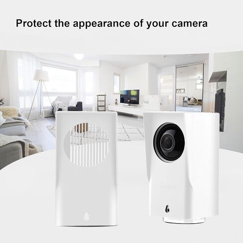 JESSY Silicone Cover Compatible with Wyze Cam pan v2, Water Resistant Protective Case for Outdoor and Indoor, Easy to Install (2Pack, White) in Kuwait