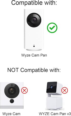 JESSY Silicone Cover Compatible with Wyze Cam pan v2, Water Resistant Protective Case for Outdoor and Indoor, Easy to Install (2Pack, White) in Kuwait
