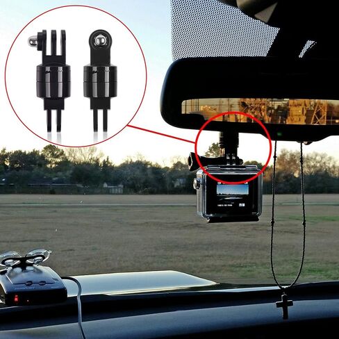 2 pcs 360 Degree Gopro Swivel Mount Rotating Adapter for All Gopro Hero 7 6 5 4 3 /Gopro Session 8.0/ Gopro Session 5 4 /Gopro Fusion in Saudi Arabia