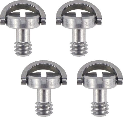 MY MIRONEY 4-Pack 1/4" Stainless Steel Camera Fixing Screws D-Ring Quick Release Plate Mounting Screw for Camera Tripod Monopod in Saudi Arabia