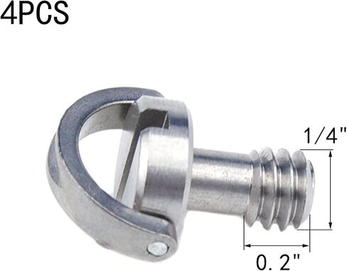 MY MIRONEY 4-Pack 1/4" Stainless Steel Camera Fixing Screws D-Ring Quick Release Plate Mounting Screw for Camera Tripod Monopod in Saudi Arabia