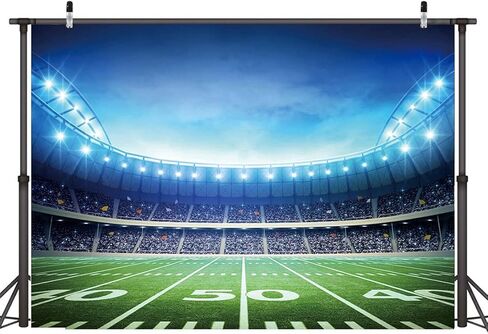 LYWYGG 10X8FT خلفية وعاء كرة القدم خلفية ملعب كرة القدم خلفية التصوير الفوتوغرافي الدعائم قاعة الضوء تحت عنوان وعاء الأضواء الليلية ديكورات استوديو الصور CP-306-1008 in Saudi Arabia