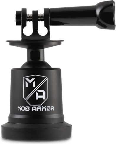 موب ارمور حامل مغناطيسي محوري لكاميرا الاكشن - حامل مغناطيسي لكاميرا جوبرو، اساسيات منشئ المحتوى، يدعم مغناطيس سحب بقوة 90 باوند، غطاء كروي 90 درجة (5 × 5 × 5 انش) in Kuwait