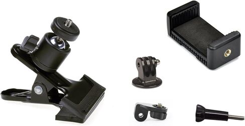 ليفيستريم® نظام تثبيت الهاتف ذو الرأس الكروي: يتضمن مشبك معدني ومحول ثلاثي القوائم ومحول برغي ومشبك حامل للهاتف الذكي. قم بتثبيت هاتفك على أي شيء، أو استخدمه مع كاميرا الحركة الرياضية. in Kuwait