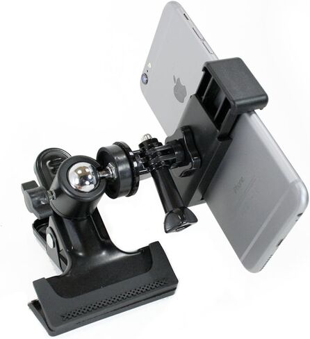 ليفيستريم® نظام تثبيت الهاتف ذو الرأس الكروي: يتضمن مشبك معدني ومحول ثلاثي القوائم ومحول برغي ومشبك حامل للهاتف الذكي. قم بتثبيت هاتفك على أي شيء، أو استخدمه مع كاميرا الحركة الرياضية. in Kuwait