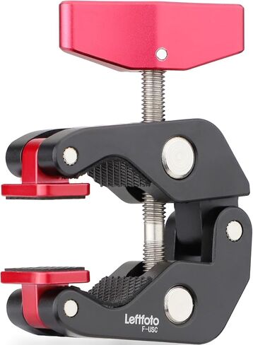 Leftfoto Universal Super Clamp,Crab Shaped Camera Clamp,All-Metal Pliers Clip w/1/4'' and 3/8'' Thread for Tripod Legs/Bicycles/Table/LCD Field Monitors/Microphones/Gopro Sports Camera in Saudi Arabia