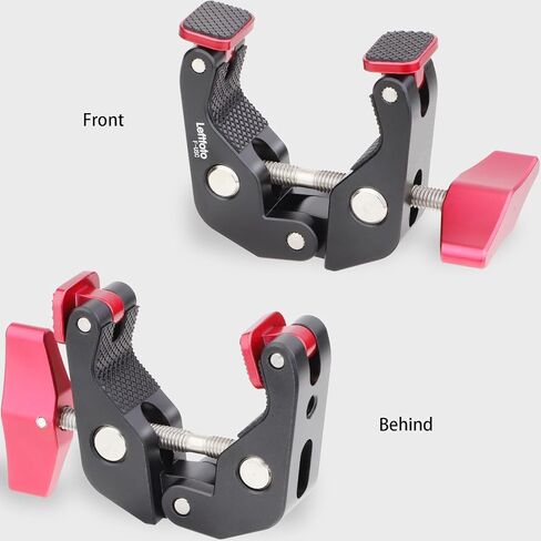 Leftfoto Universal Super Clamp,Crab Shaped Camera Clamp,All-Metal Pliers Clip w/1/4'' and 3/8'' Thread for Tripod Legs/Bicycles/Table/LCD Field Monitors/Microphones/Gopro Sports Camera in Saudi Arabia
