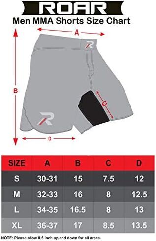 ROAR-INT MMA Fight Shorts Grappling Kickboxing Muay Thai Shorts BJJ Gym Training Running Athletic Wrestling Shorts in Kuwait