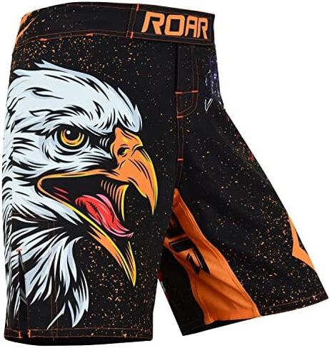 ROAR-INT MMA Fight Shorts Grappling Kickboxing Muay Thai Shorts BJJ Gym Training Running Athletic Wrestling Shorts in Kuwait