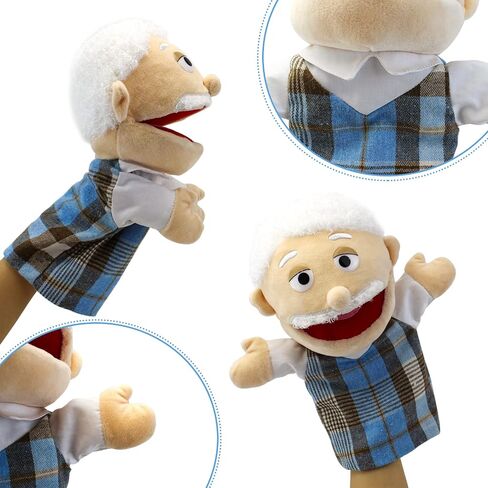 Family Hand Puppets,Puppets for Kids Role Paly Family Members 13.4 INCH Multi-Ethnic Puppets Plush Soft Hand Puppets Family Puppets Story Toys, Puppets for Girls Boys Finger Puppets Puppet Set Gifts in Kuwait