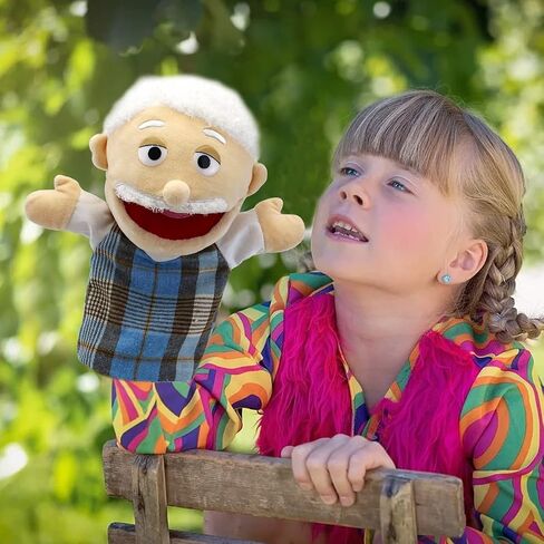 Family Hand Puppets,Puppets for Kids Role Paly Family Members 13.4 INCH Multi-Ethnic Puppets Plush Soft Hand Puppets Family Puppets Story Toys, Puppets for Girls Boys Finger Puppets Puppet Set Gifts in Kuwait