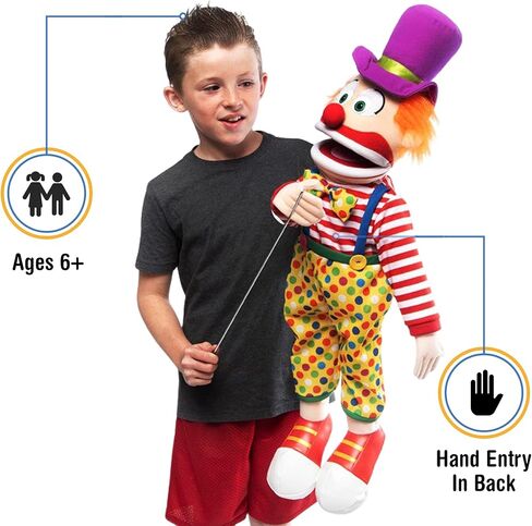 25" Clown w/Hat, Full Body, Ventriloquist Style Puppet in Saudi Arabia