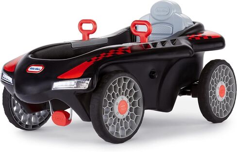 Little Tikes Jett Car Racer Black, Ride On Car with Adjustable Seat Back, Dual Handle Rear Wheel Steering, Racing Control, Kid Powered Fun, Great Gift for Kids, Toys for Girls Boys Ages 3-10 Years in Saudi Arabia