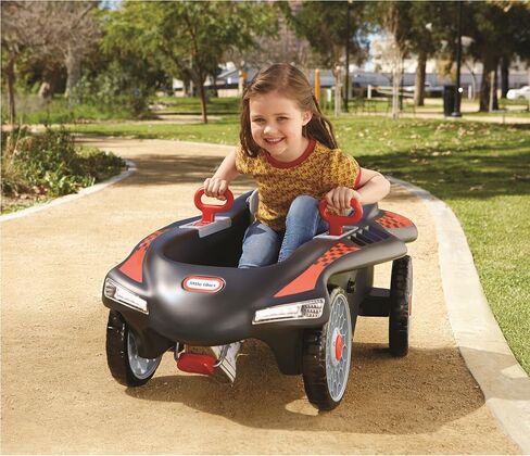 Little Tikes Jett Car Racer Black, Ride On Car with Adjustable Seat Back, Dual Handle Rear Wheel Steering, Racing Control, Kid Powered Fun, Great Gift for Kids, Toys for Girls Boys Ages 3-10 Years in Saudi Arabia