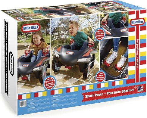 Little Tikes Jett Car Racer Black, Ride On Car with Adjustable Seat Back, Dual Handle Rear Wheel Steering, Racing Control, Kid Powered Fun, Great Gift for Kids, Toys for Girls Boys Ages 3-10 Years in Saudi Arabia
