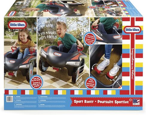 Little Tikes Jett Car Racer Black, Ride On Car with Adjustable Seat Back, Dual Handle Rear Wheel Steering, Racing Control, Kid Powered Fun, Great Gift for Kids, Toys for Girls Boys Ages 3-10 Years in Saudi Arabia