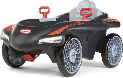 Little Tikes Jett Car Racer Black, Ride On Car with Adjustable Seat Back, Dual Handle Rear Wheel Steering, Racing Control, Kid Powered Fun, Great Gift for Kids, Toys for Girls Boys Ages 3-10 Years in Saudi Arabia
