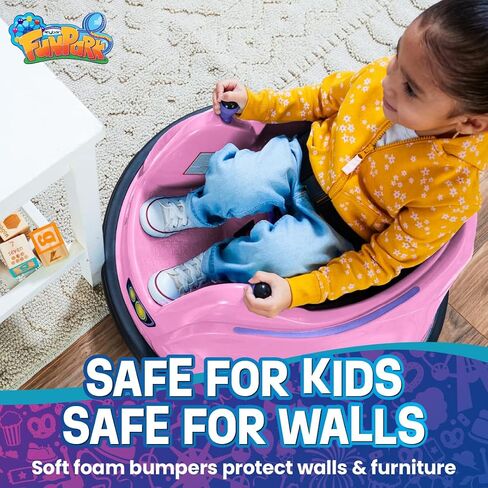 سيارة ممتص الصدمات Flybar FunPark 6V للأطفال الصغار، سيارة ممتصة للصدمات للأطفال، سيارة كهربائية للأطفال الصغار، سيارة ممتصة للصدمات للأطفال، للأعمار من 1.5 إلى 4 سنوات، أضواء LED، تدور 360 درجة، تدعم ما يصل إلى 66 رطلاً (بدون جهاز تحكم عن بعد) in Kuwait