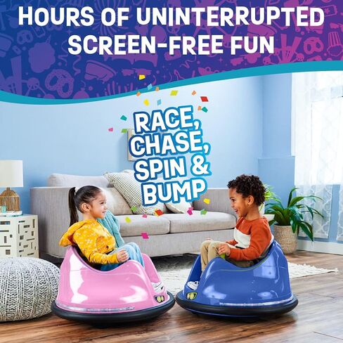 سيارة ممتص الصدمات Flybar FunPark 6V للأطفال الصغار، سيارة ممتصة للصدمات للأطفال، سيارة كهربائية للأطفال الصغار، سيارة ممتصة للصدمات للأطفال، للأعمار من 1.5 إلى 4 سنوات، أضواء LED، تدور 360 درجة، تدعم ما يصل إلى 66 رطلاً (بدون جهاز تحكم عن بعد) in Kuwait