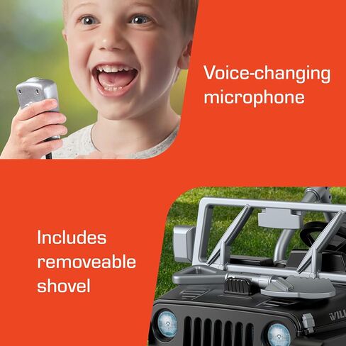 سيارة جيب رانجلر ويليز باور ويلز تعمل بالبطارية مع أصوات وأضواء للأطفال في مرحلة ما قبل المدرسة من عمر 3 سنوات فما فوق، باللون الأسود in Kuwait