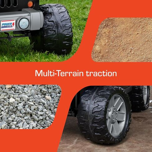 سيارة جيب رانجلر ويليز باور ويلز تعمل بالبطارية مع أصوات وأضواء للأطفال في مرحلة ما قبل المدرسة من عمر 3 سنوات فما فوق، باللون الأسود in Kuwait