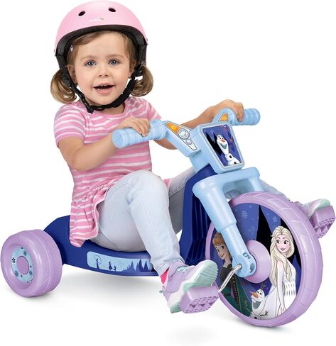 Frozen Ride-On 10" Fly Wheels Junior Cruiser Tricycle with Sounds - Toddler Bike Trike, Ages 2-4 in Saudi Arabia