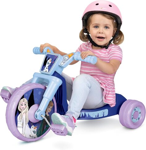 Frozen Ride-On 10" Fly Wheels Junior Cruiser Tricycle with Sounds - Toddler Bike Trike, Ages 2-4 in Saudi Arabia