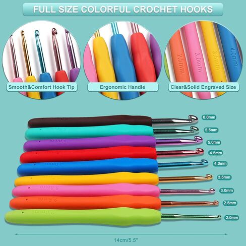 Aeelike Crochet Kit for Beginners- Ideal DIY Craft Gift for Women, Pink in Kuwait
