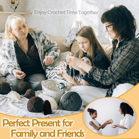 eactel 6 حزمة حلقة الكروشيه قابل للتعديل لدليل الغزل الإصبع، الطاووس القط خمر الحياكة حلقات الكروشيه للتوتر، الكروشيه حلقة التوتر غزل الإصبع in Kuwait