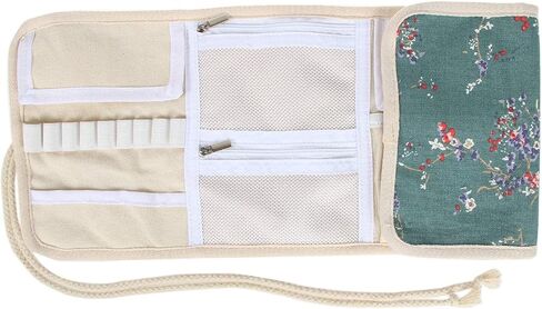 Teamoy Crochet Hook Case Organizer, Crochet Hook Roll Bag, Plum Flowers in Kuwait