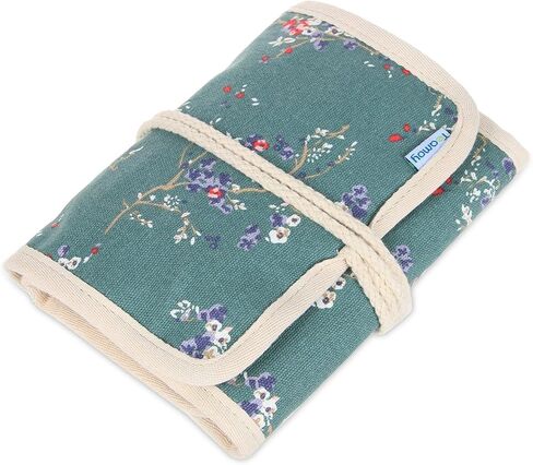 Teamoy Crochet Hook Case Organizer, Crochet Hook Roll Bag, Plum Flowers in Kuwait