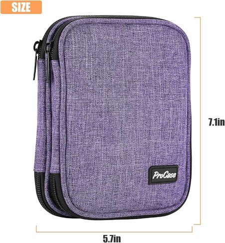 ProCase Crochet Hook Case (up to 6.5 Inches), Travel Organizer Zipper Bag for Various Crochet Hooks, Circular Knitting Needles and Other Accessories (NO Accessories Included) in Kuwait