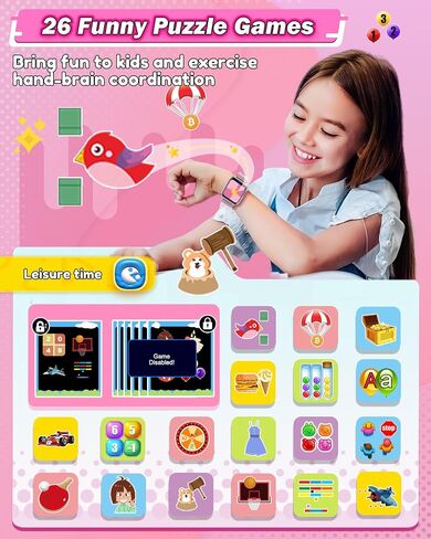 Kids Watch for Boys Toys Age 6-8, HD Touchscreen Dual Cameras Smart Watch for Kids Boys Ages 5-7, Kids Toys with 26 Games Learn Card Audio Story for 6 7 8 9 10 Year Old Boys Birthday Gifts in Kuwait